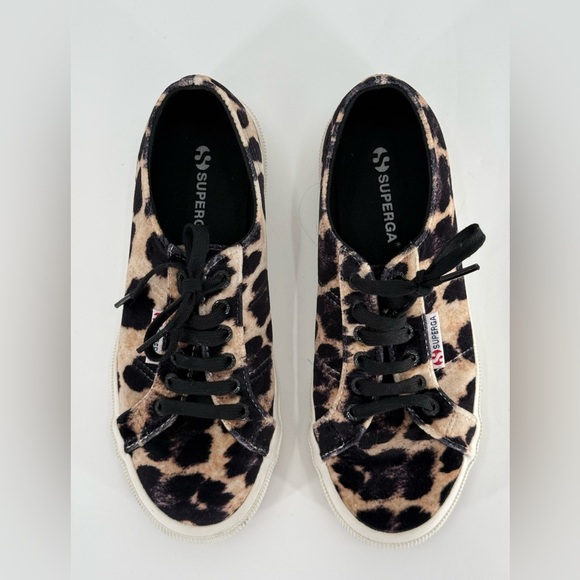 Superga Leopard Print Velvet Sneakers 8 - Picture 4 of 8